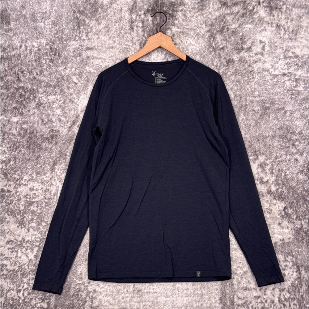 Ibex Base Layer Shirt Large Mens Next To Skin Merino Wool Long Sleeve